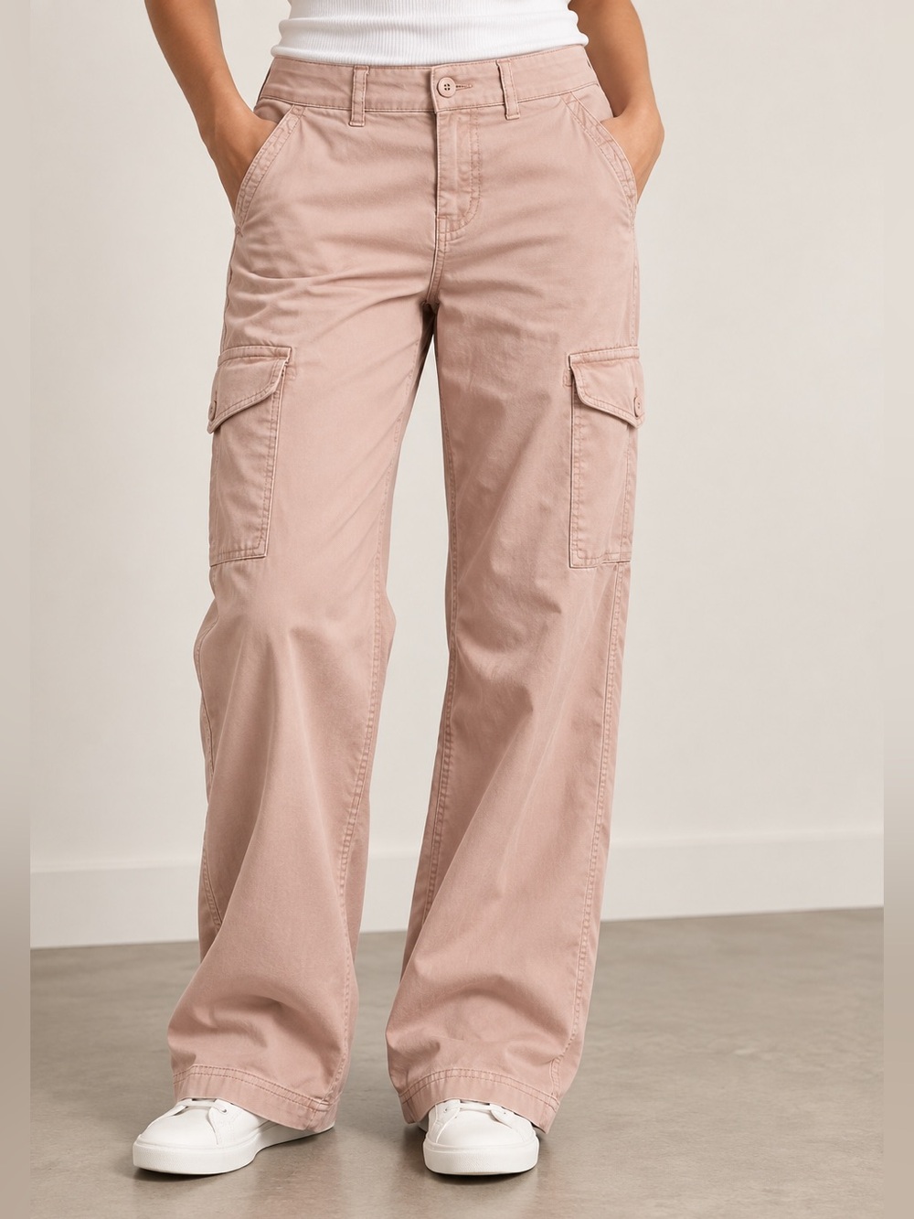 AE Dreamy Drape Cargo Wide Leg Trousers Antique Rose 12